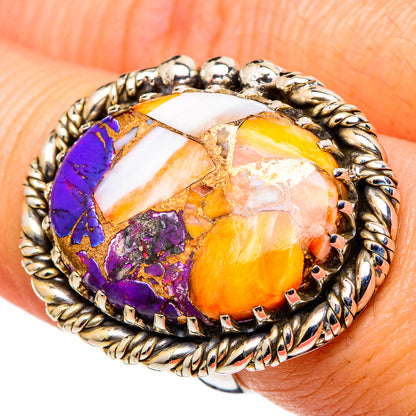 Spiny Oyster Turquoise Rings handcrafted by Ana Silver Co - RING99791