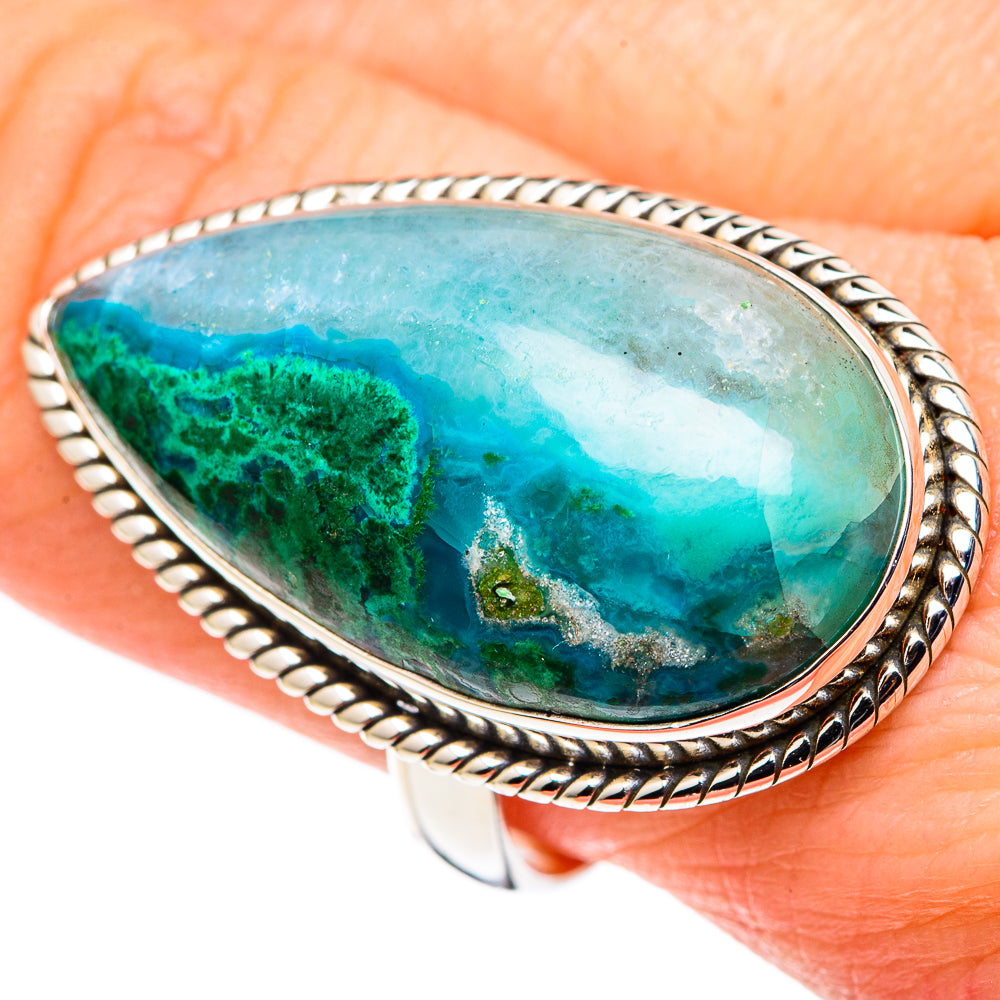 Chrysocolla Rings handcrafted by Ana Silver Co - RING99793
