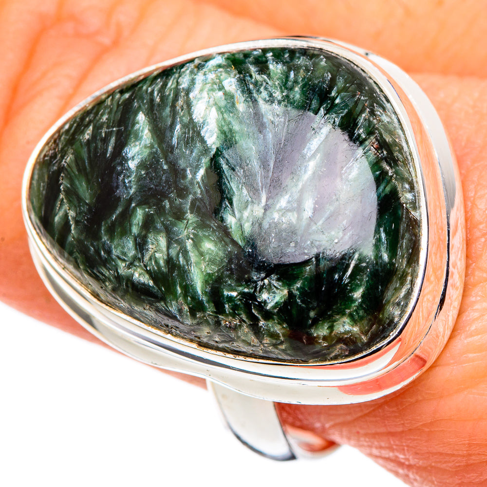 Seraphinite Rings handcrafted by Ana Silver Co - RING99801
