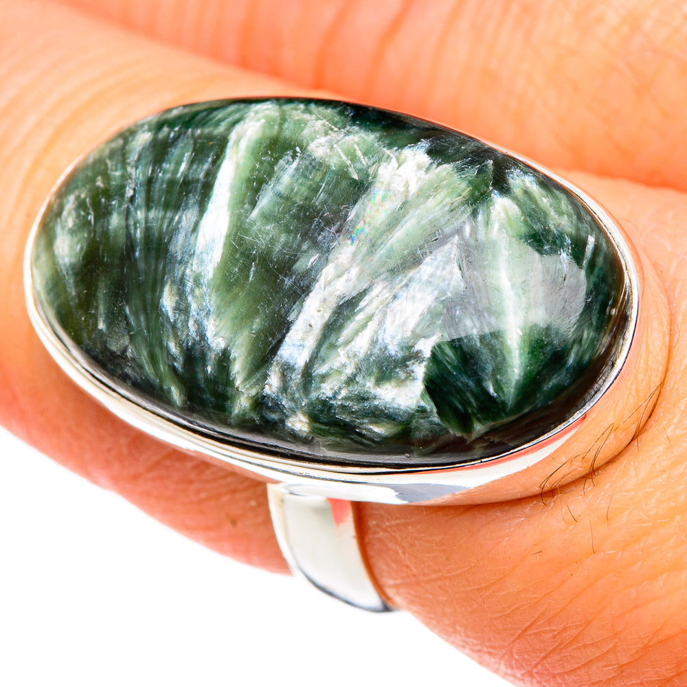 Seraphinite Rings handcrafted by Ana Silver Co - RING99802