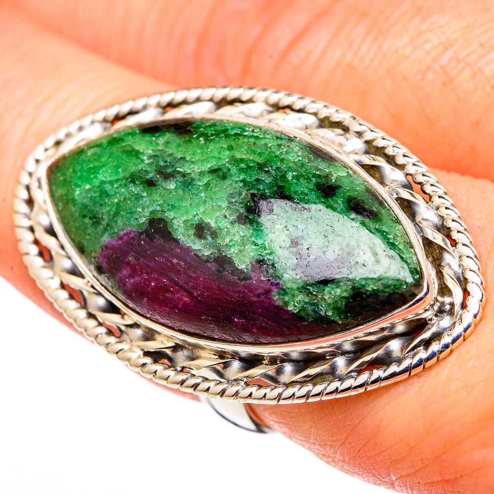 Ruby Zoisite Rings handcrafted by Ana Silver Co - RING99805