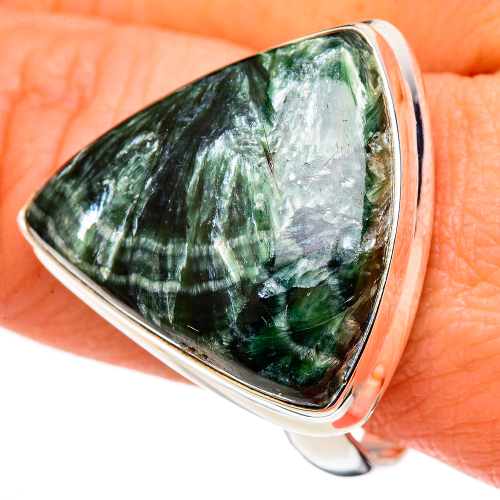 Seraphinite Rings handcrafted by Ana Silver Co - RING99806