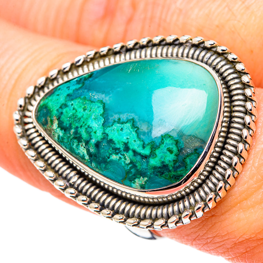 Chrysocolla Rings handcrafted by Ana Silver Co - RING99807