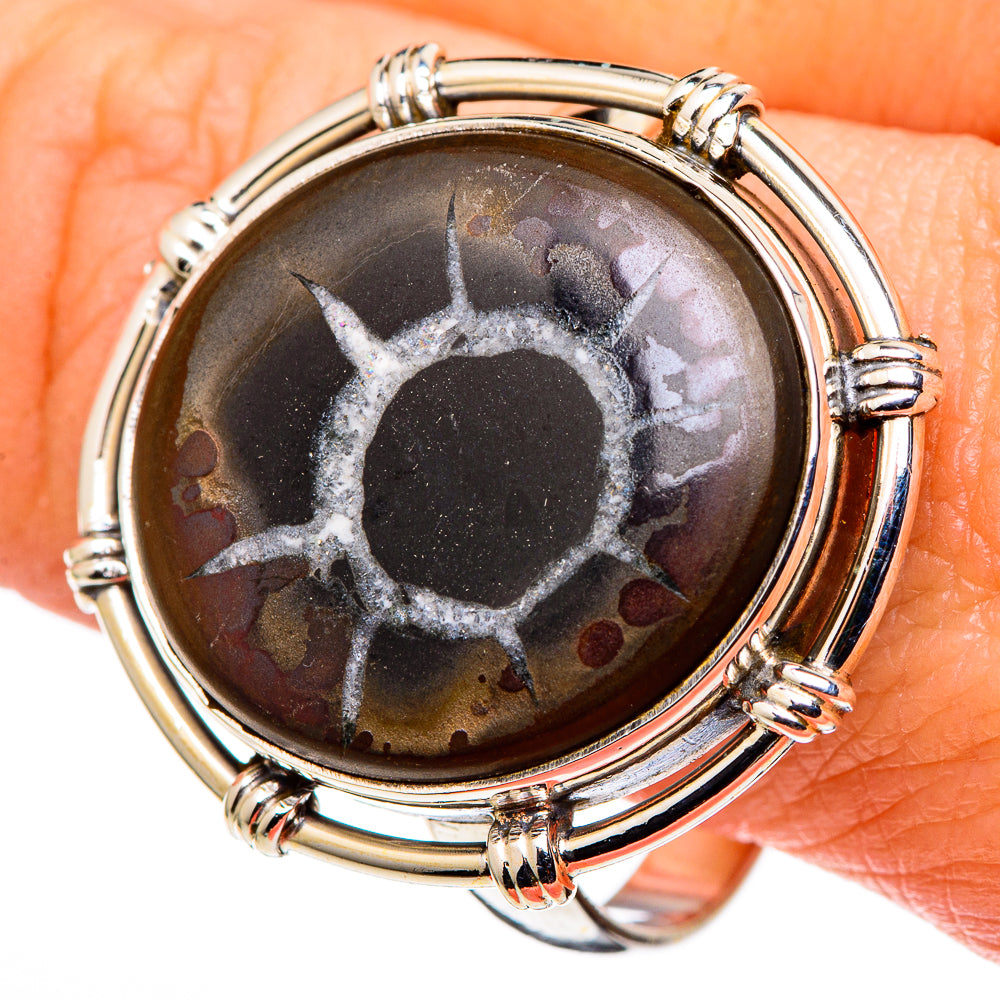 Septarian Geode Rings handcrafted by Ana Silver Co - RING99812