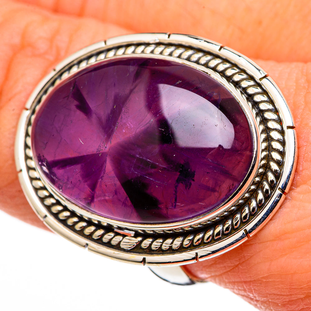 Star Amethyst Rings handcrafted by Ana Silver Co - RING99821