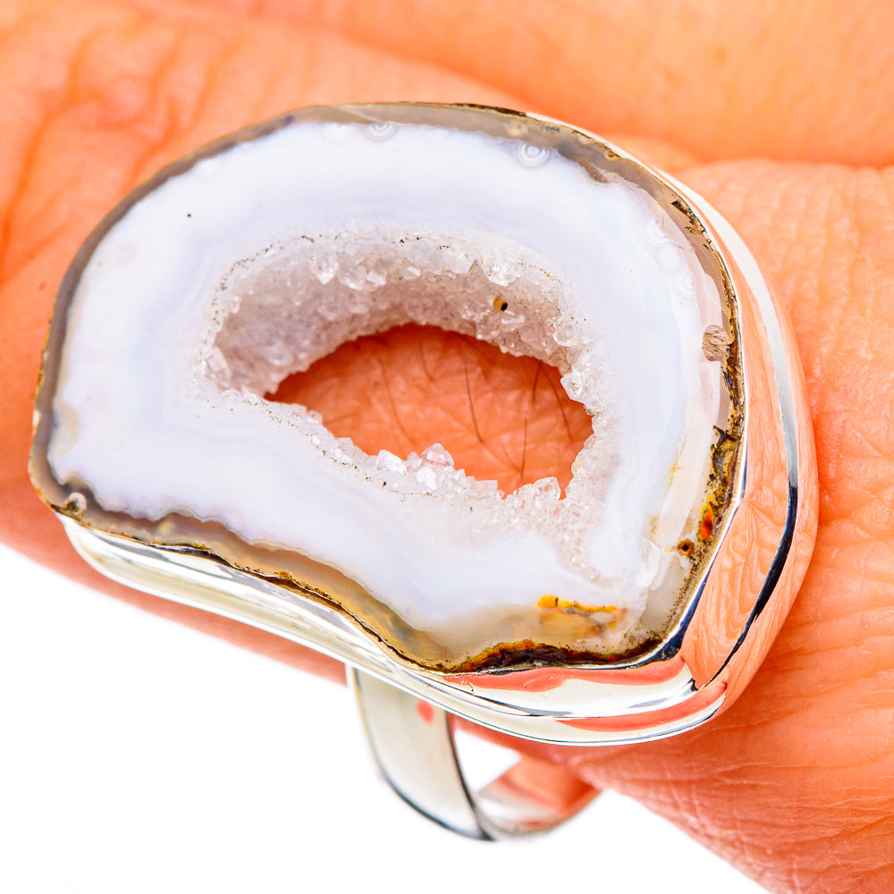 White Geode Slice Rings handcrafted by Ana Silver Co - RING99824