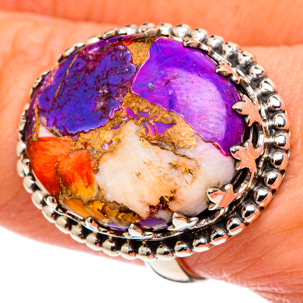 Spiny Oyster Turquoise Rings handcrafted by Ana Silver Co - RING99828