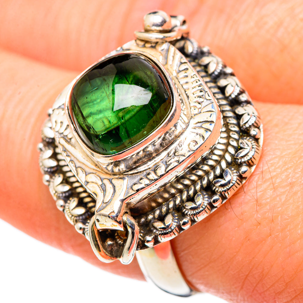 Green Tourmaline Rings handcrafted by Ana Silver Co - RING99836