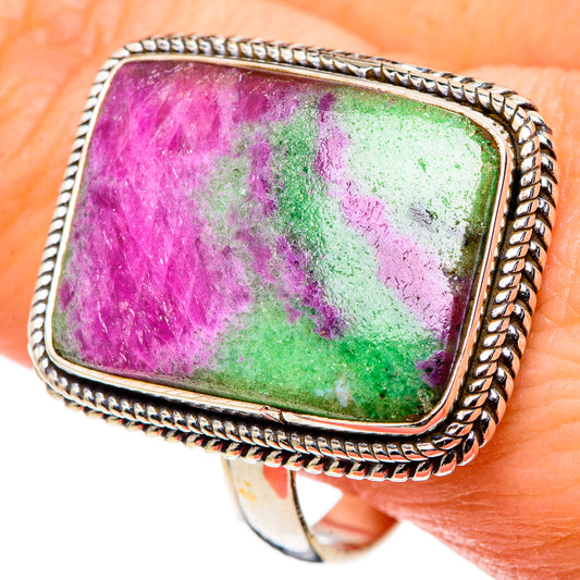 Ruby Zoisite Rings handcrafted by Ana Silver Co - RING99842