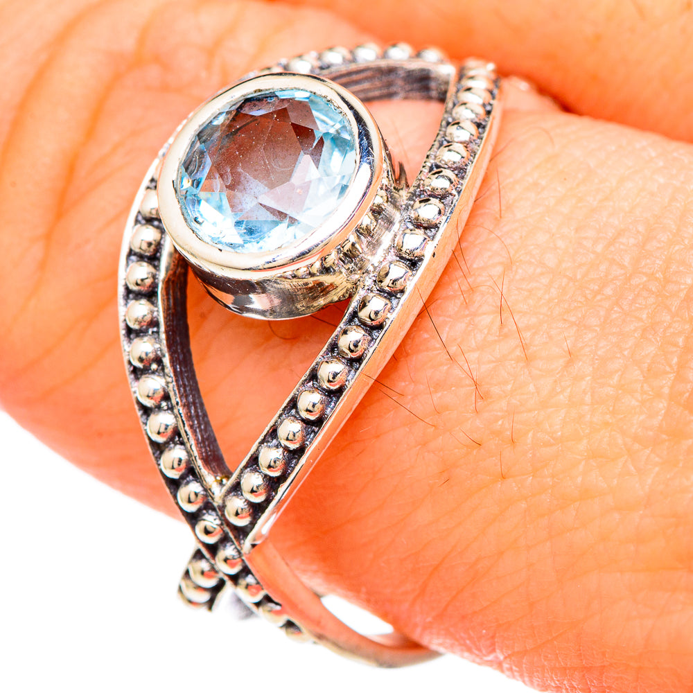 Blue Topaz Rings handcrafted by Ana Silver Co - RING99870