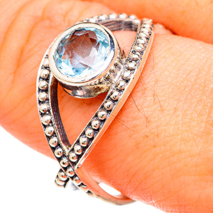 Blue Topaz Rings handcrafted by Ana Silver Co - RING99870