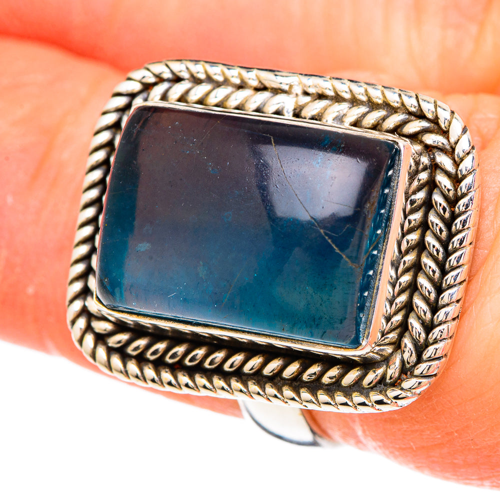 Blue Fluorite Rings handcrafted by Ana Silver Co - RING99873