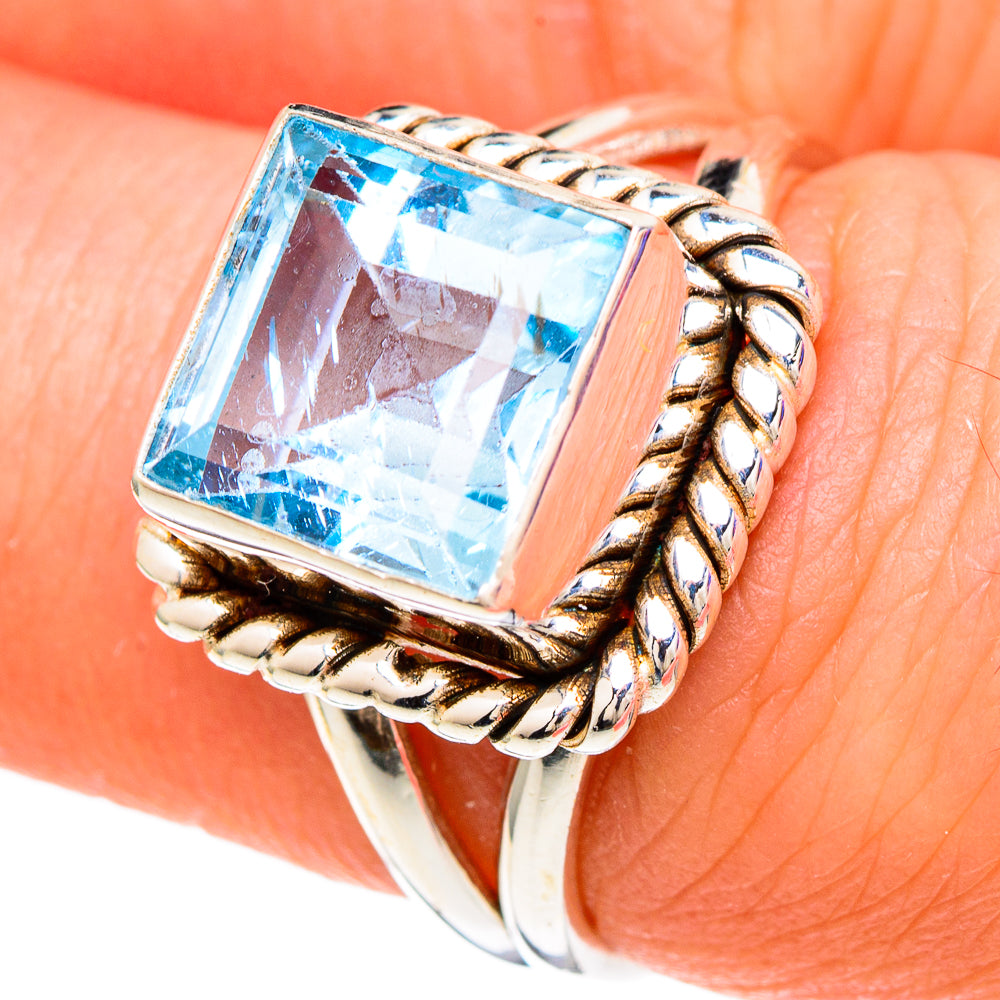 Blue Topaz Rings handcrafted by Ana Silver Co - RING99877