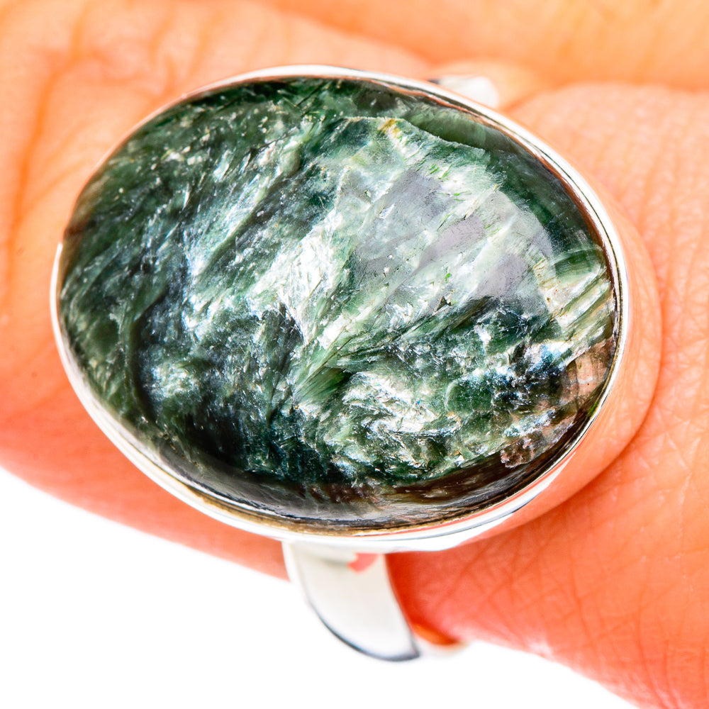 Seraphinite Rings handcrafted by Ana Silver Co - RING99878