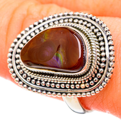 Mexican Fire Agate Rings handcrafted by Ana Silver Co - RING99881