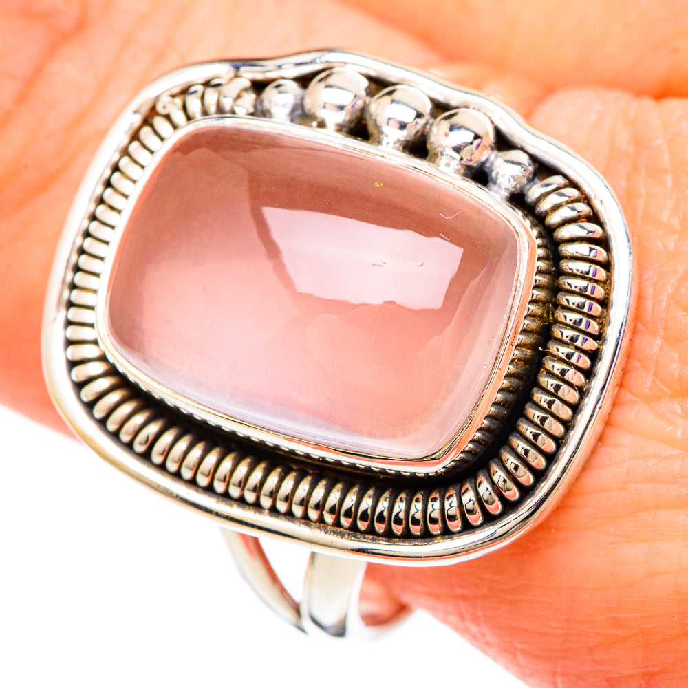 Rose Quartz Rings handcrafted by Ana Silver Co - RING99888
