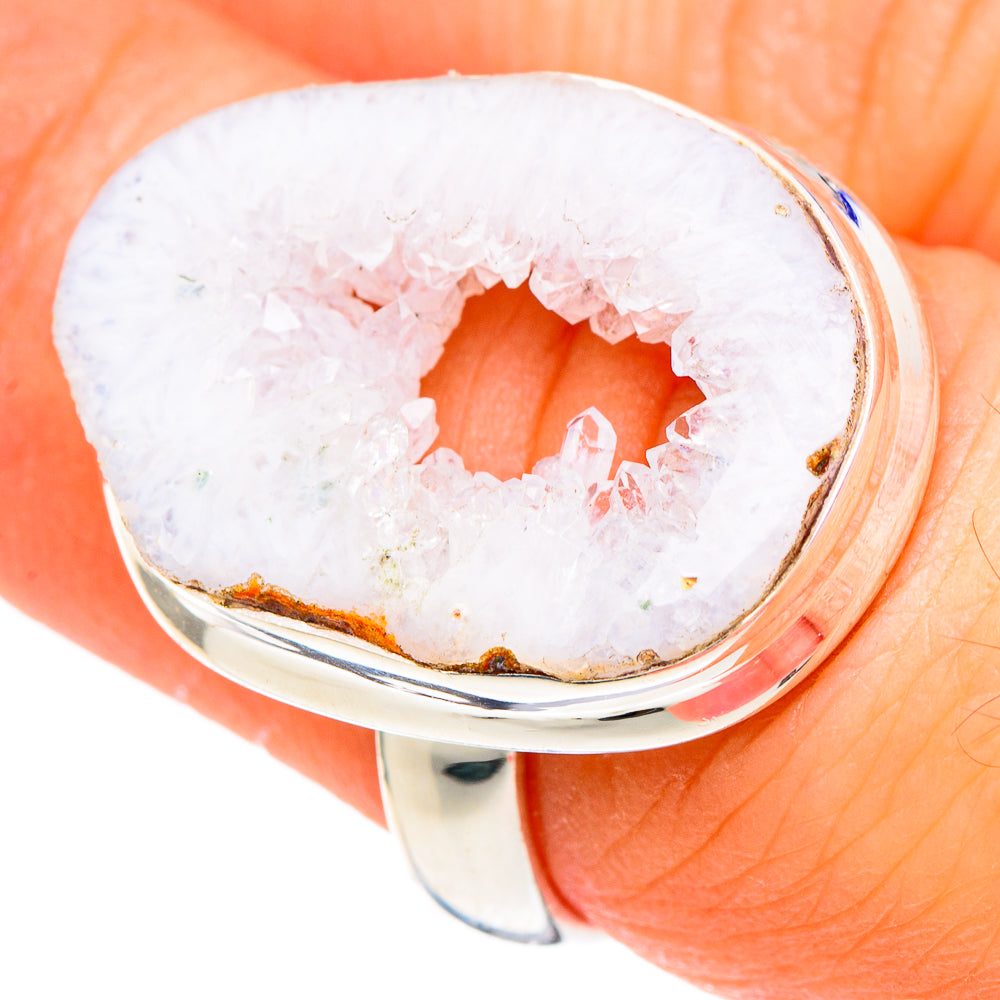 White Geode Slice Rings handcrafted by Ana Silver Co - RING99905