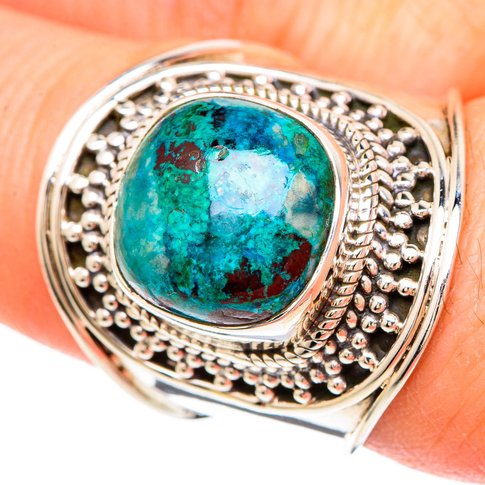 Chrysocolla Rings handcrafted by Ana Silver Co - RING99907