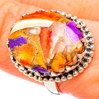 Spiny Oyster Turquoise Rings handcrafted by Ana Silver Co - RING99908