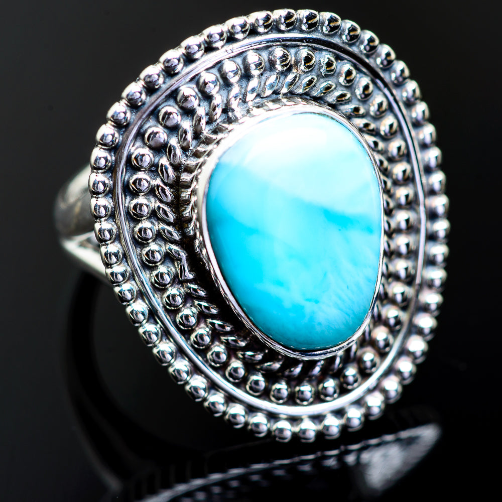 Larimar Rings handcrafted by Ana Silver Co - RING999092