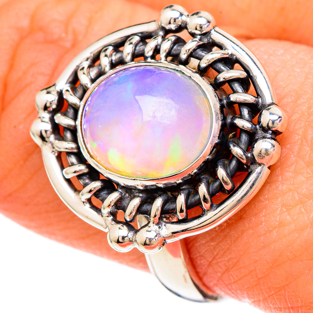 Ethiopian Opal Rings handcrafted by Ana Silver Co - RING99910