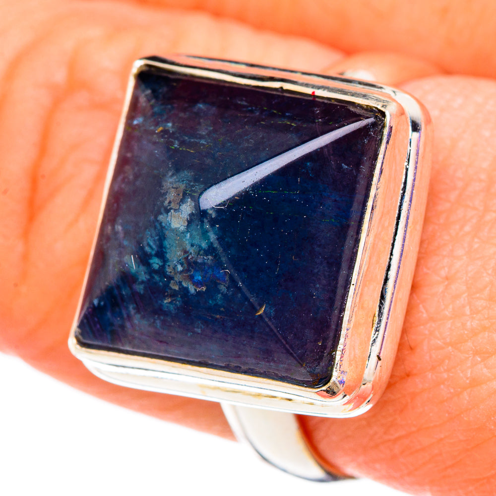 Blue Fluorite Rings handcrafted by Ana Silver Co - RING99915