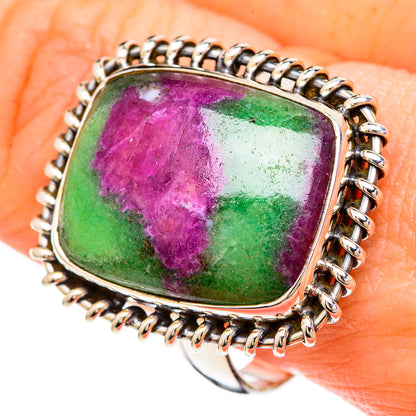 Ruby Zoisite Rings handcrafted by Ana Silver Co - RING99920