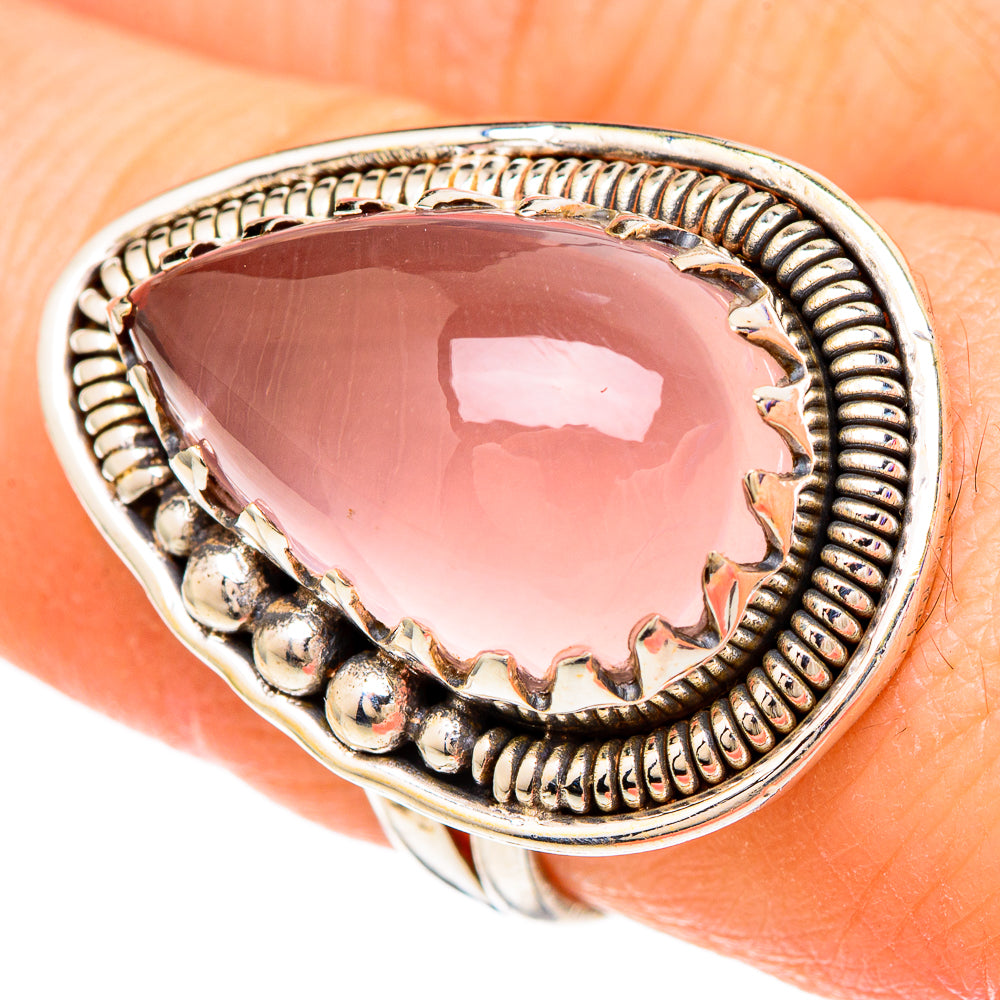 Rose Quartz Rings handcrafted by Ana Silver Co - RING99928