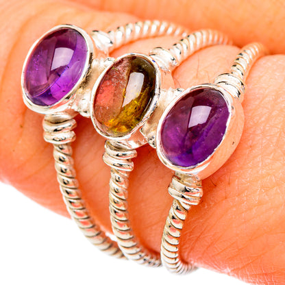 Watermelon Tourmaline Rings handcrafted by Ana Silver Co - RING99936