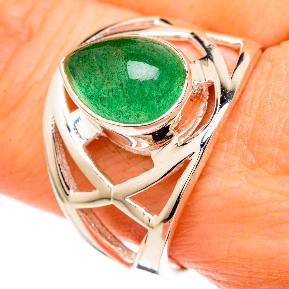 Green Aventurine Rings handcrafted by Ana Silver Co - RING99956