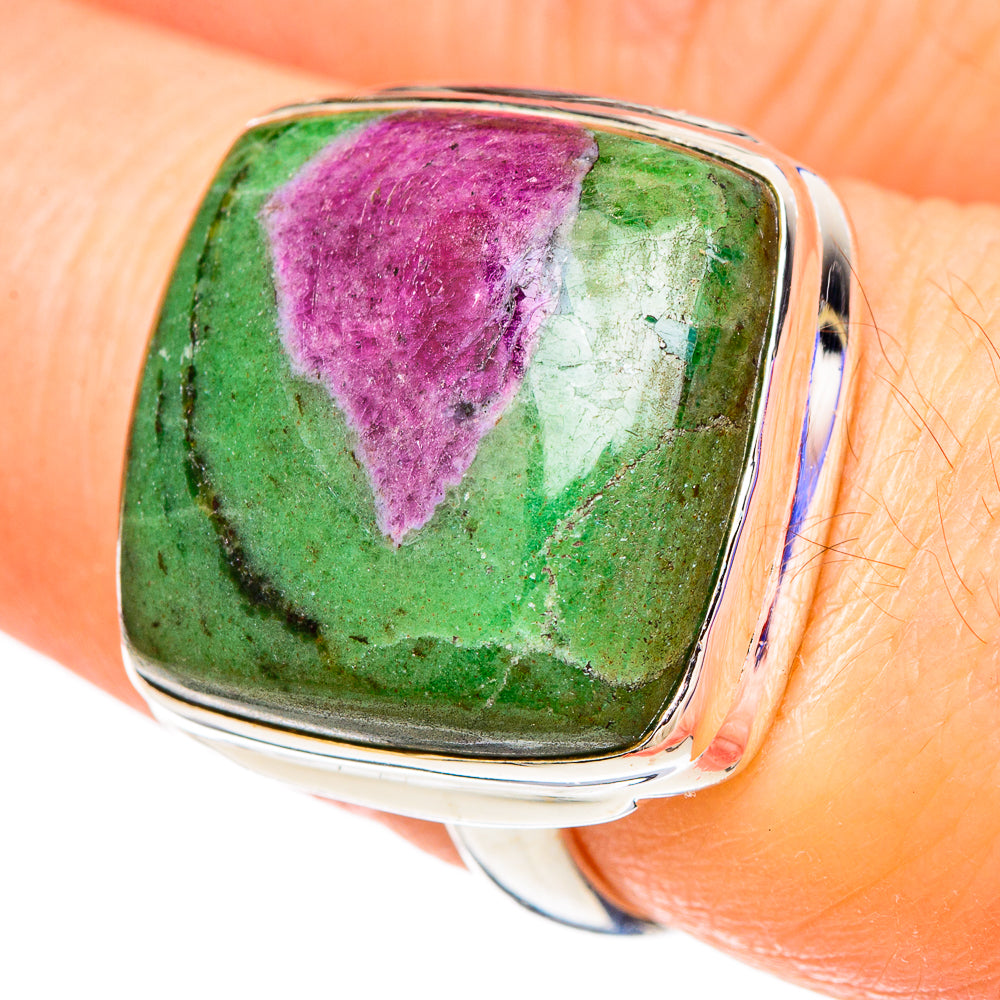 Ruby Zoisite Rings handcrafted by Ana Silver Co - RING99957