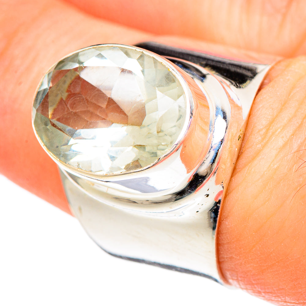 Green Amethyst Rings handcrafted by Ana Silver Co - RING99958