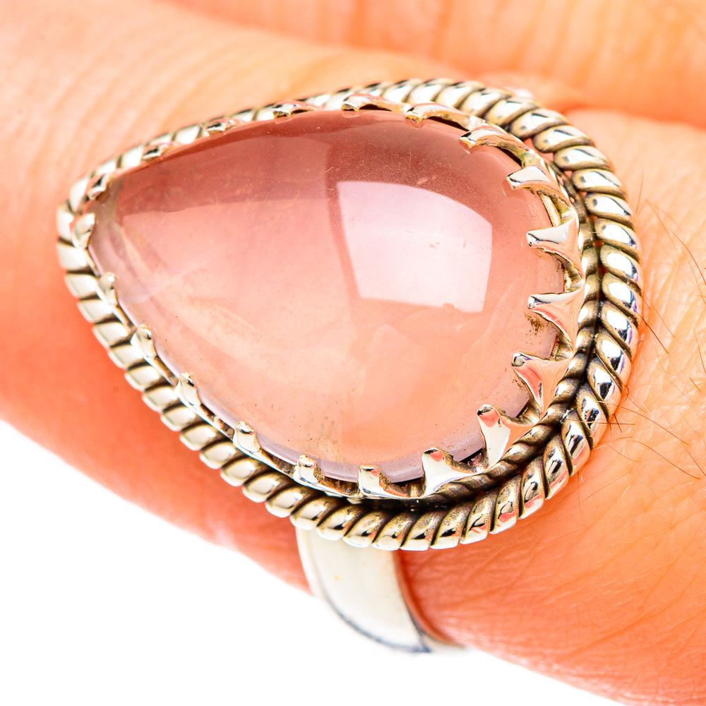 Rose Quartz Rings handcrafted by Ana Silver Co - RING99965
