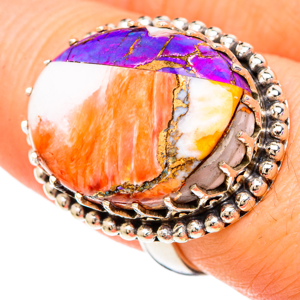 Spiny Oyster Turquoise Rings handcrafted by Ana Silver Co - RING99982