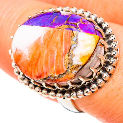Spiny Oyster Turquoise Rings handcrafted by Ana Silver Co - RING99982