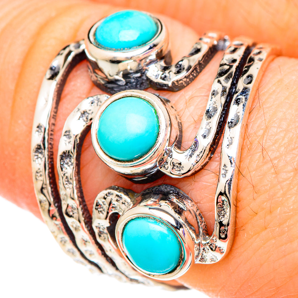 Sleeping Beauty Turquoise Rings handcrafted by Ana Silver Co - RING99990