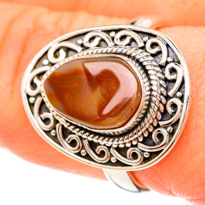 Mexican Fire Agate Rings handcrafted by Ana Silver Co - RING99998