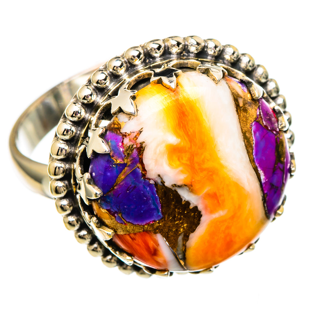 Spiny Oyster Turquoise Rings handcrafted by Ana Silver Co - RING100020