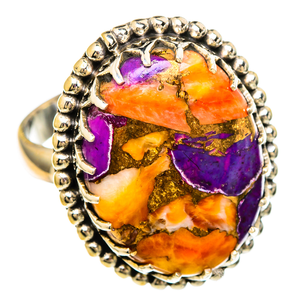 Spiny Oyster Turquoise Rings handcrafted by Ana Silver Co - RING100021