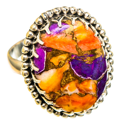Spiny Oyster Turquoise Rings handcrafted by Ana Silver Co - RING100021
