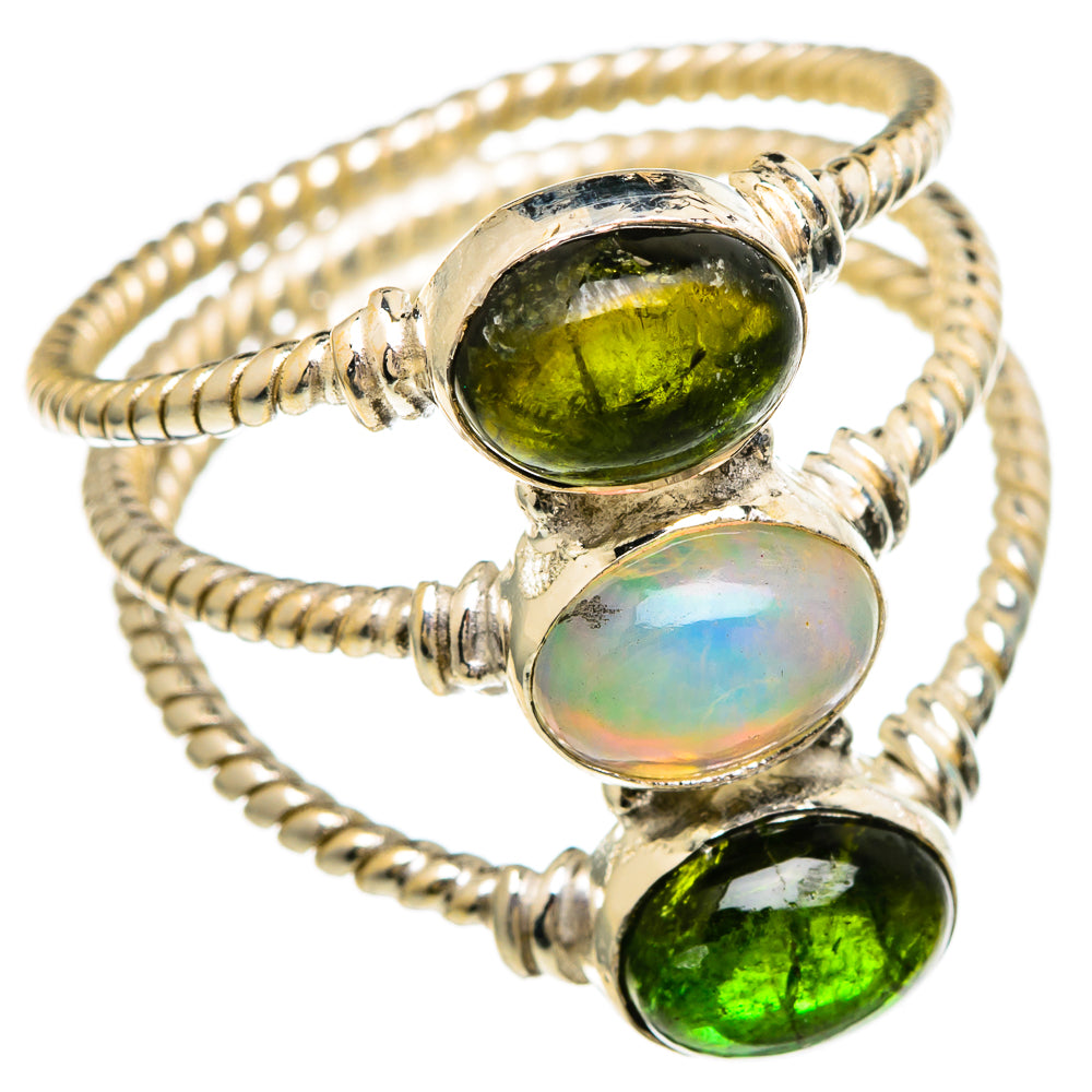 Ethiopian Opal Rings handcrafted by Ana Silver Co - RING100022 - Photo 2