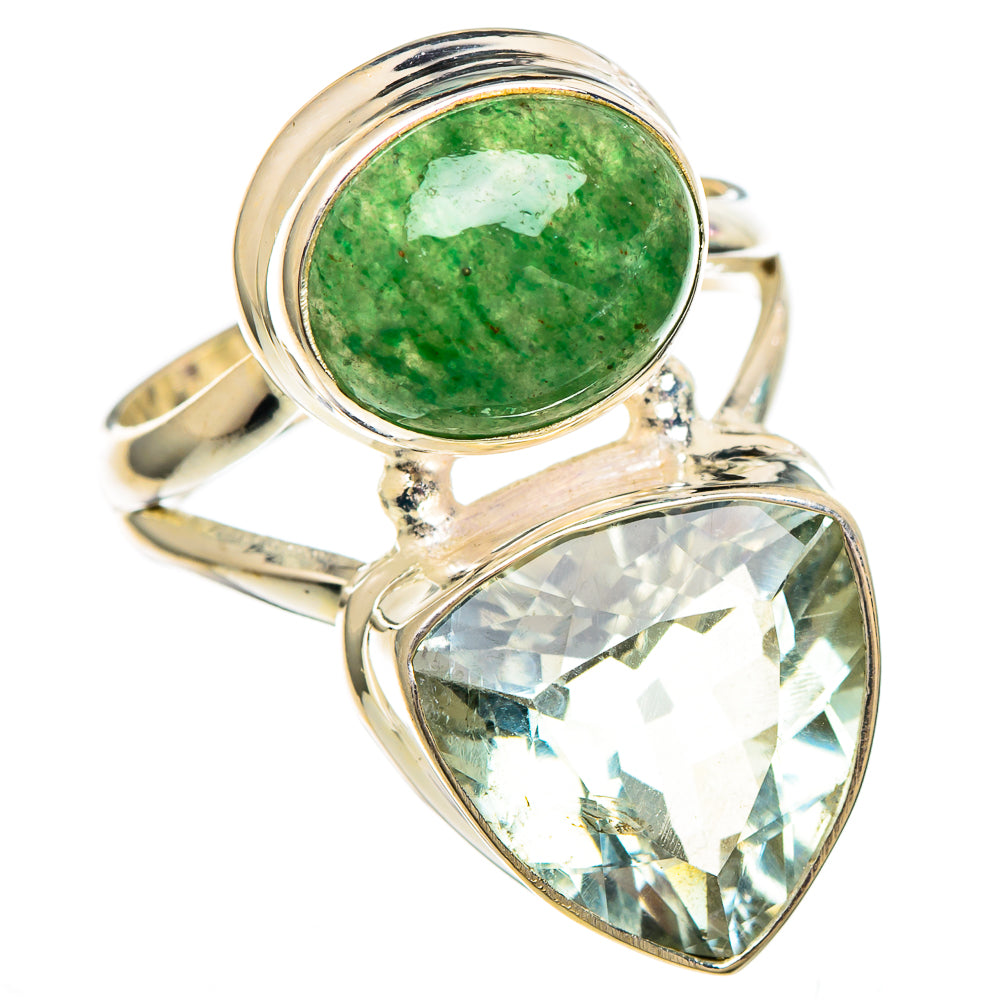 Green Amethyst Rings handcrafted by Ana Silver Co - RING100032