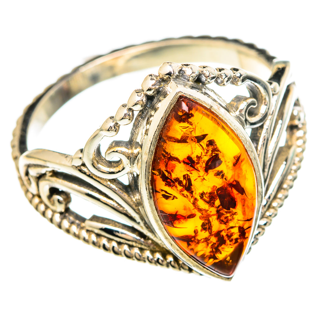 Baltic Amber Rings handcrafted by Ana Silver Co - RING100041