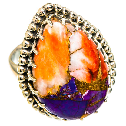 Spiny Oyster Turquoise Rings handcrafted by Ana Silver Co - RING100059
