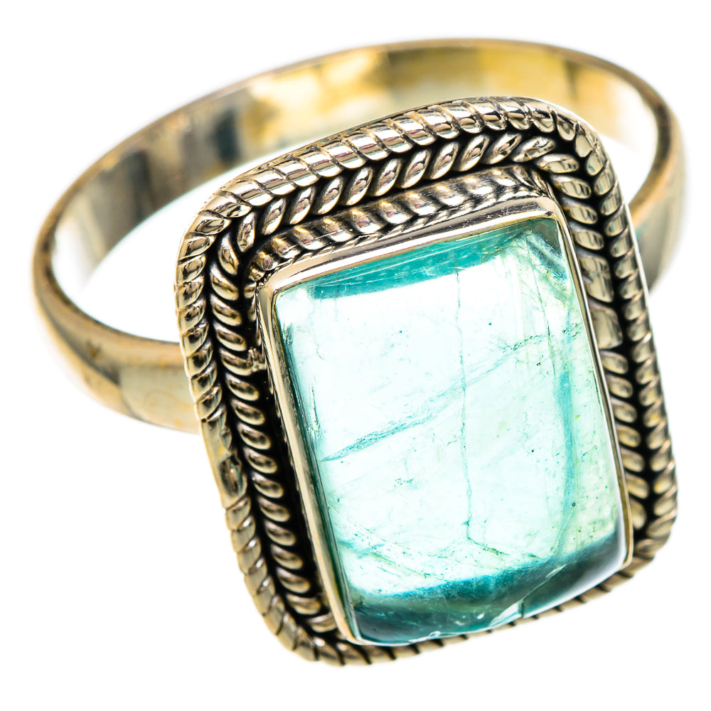 Blue Fluorite Rings handcrafted by Ana Silver Co - RING100065