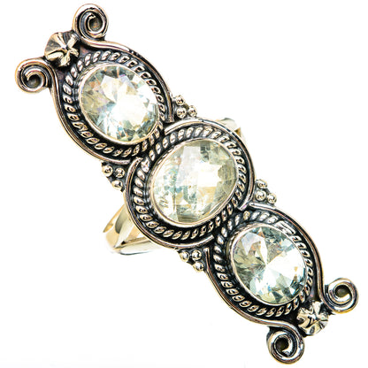 Green Amethyst Rings handcrafted by Ana Silver Co - RING100077