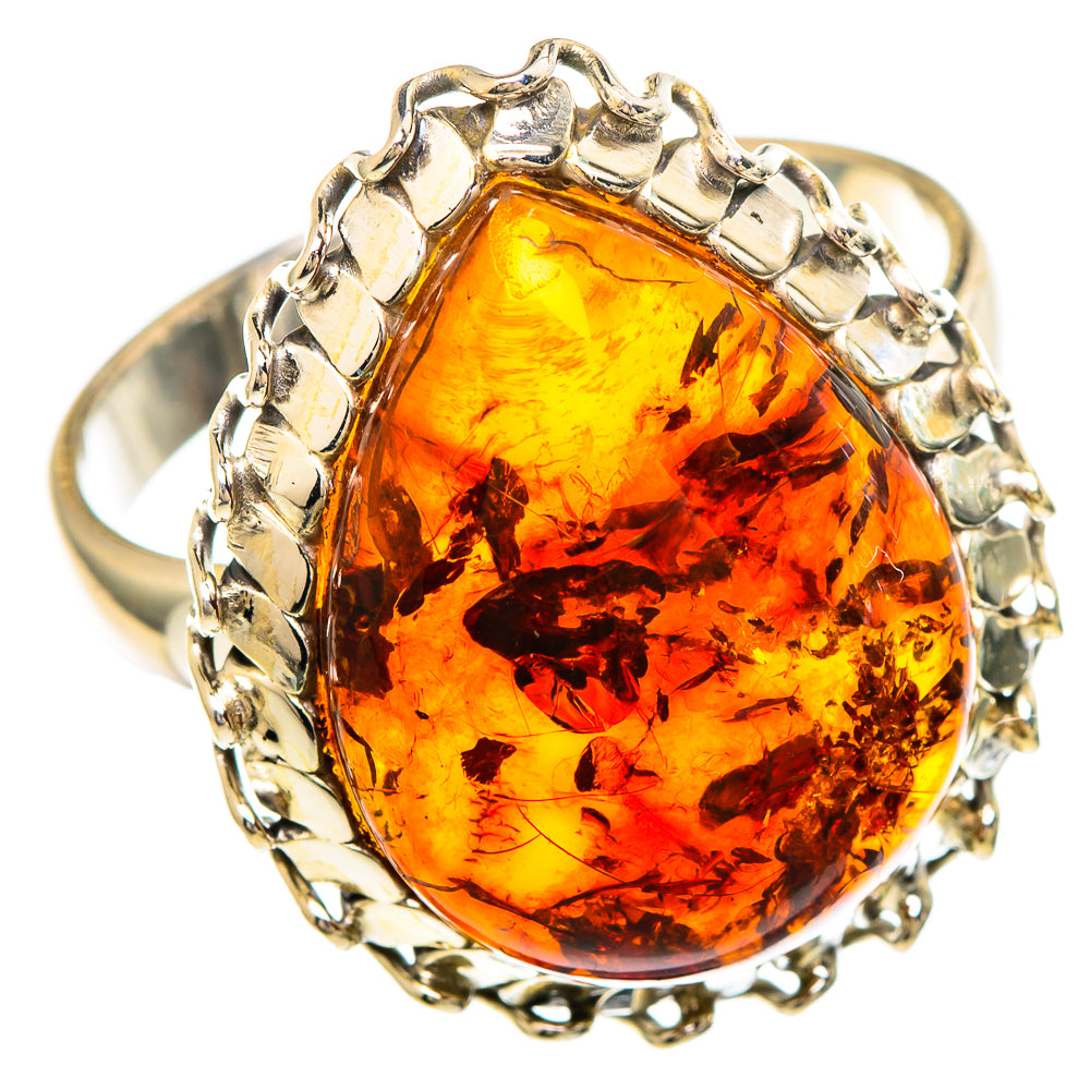 Baltic Amber Rings handcrafted by Ana Silver Co - RING100091