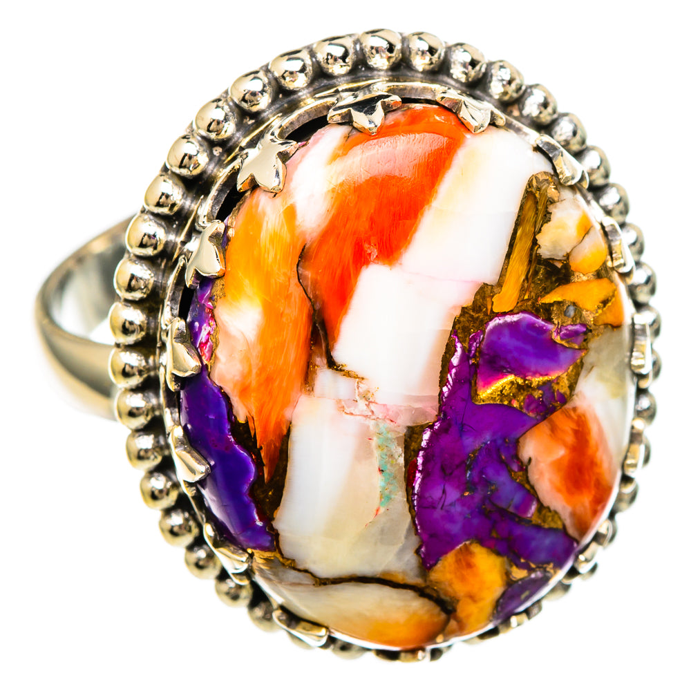 Spiny Oyster Turquoise Rings handcrafted by Ana Silver Co - RING100103
