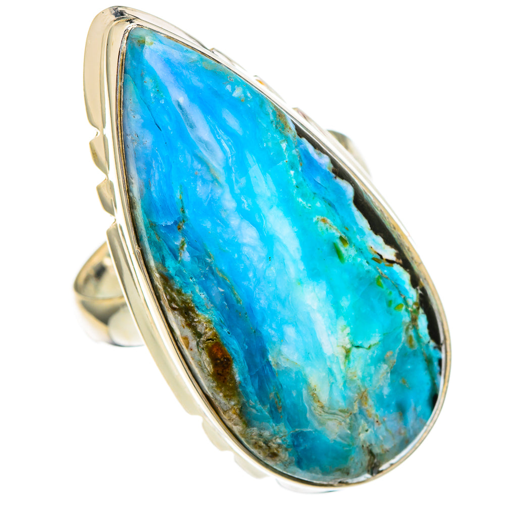 Blue Geode Slice Rings handcrafted by Ana Silver Co - RING100110