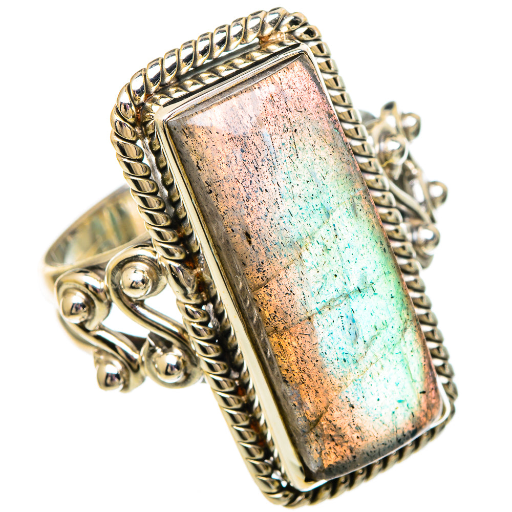 Labradorite Rings handcrafted by Ana Silver Co - RING100111